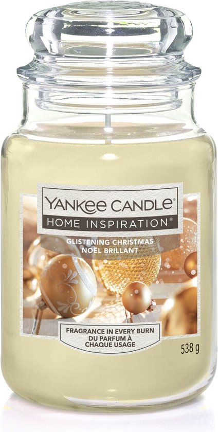 Yankee Candle Large Jar Glistening Christmas Geurkaars 538gr