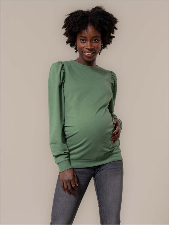 Prénatal zwangerschapssweater - Zwangerschapskleding - Leaf Gree - Maat M