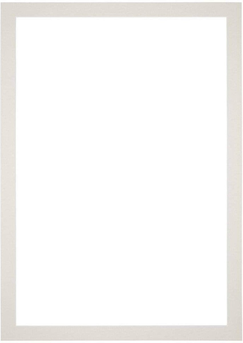 Passe-Partout Fotomaat 15x20 cm - Lijstmaat 21x29,7 cm - Lichtgrijs - Museumkarton - Fotolijst niet inbegrepen