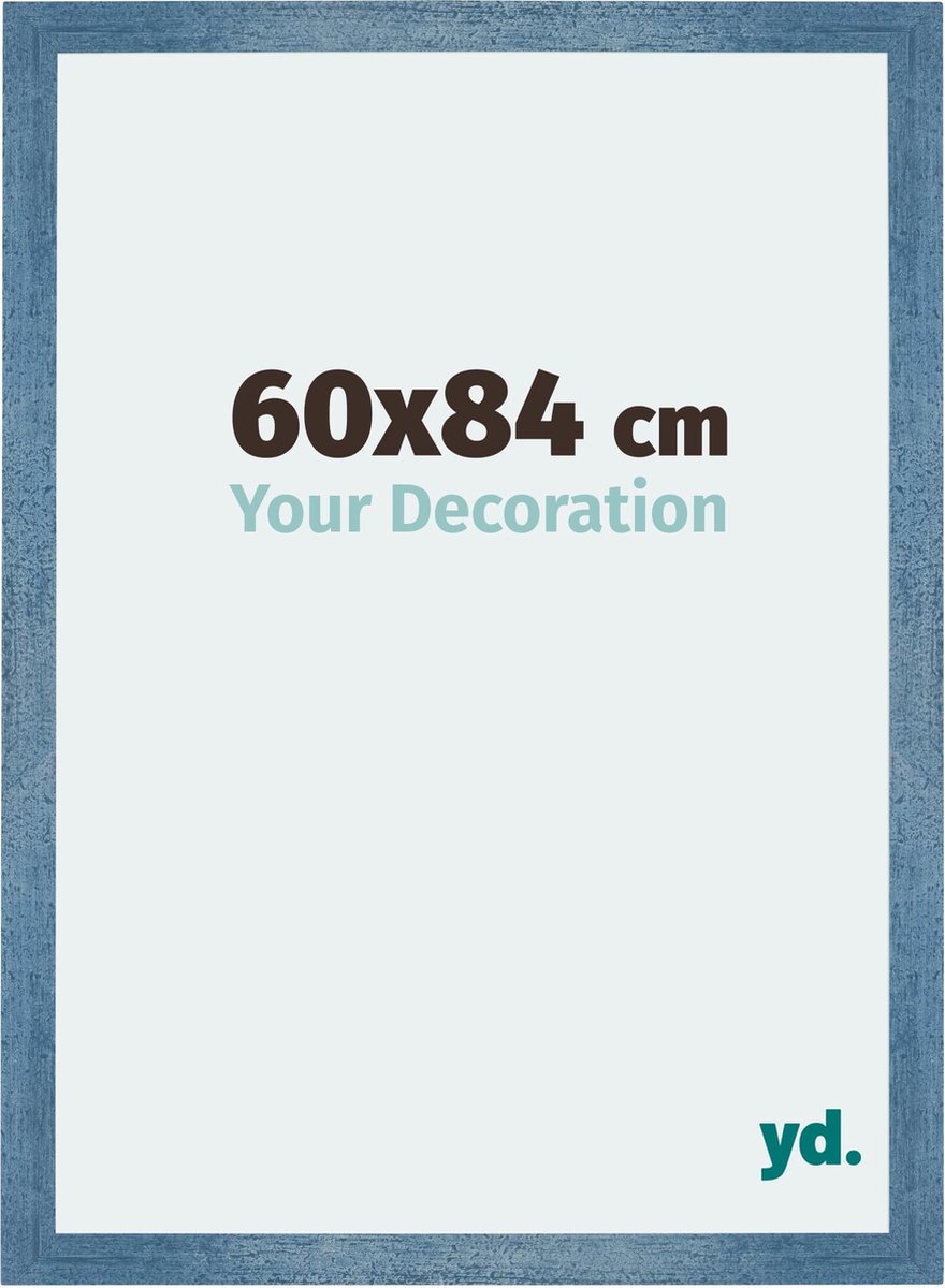 yd. Your Decoration - Fotolijst 60x84 cm - MDF - Helder Blauw Geveegd - Mura