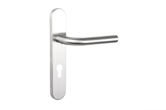 Lavuzo deurkruk Oristano RVS met afgerond schild PC72 | Per set