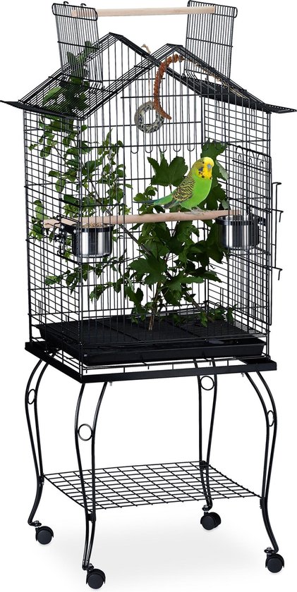 Relaxdays vogelkooi - vogel voliere - - vrije zitplaats - parkietenkooi - papegaai | bol.com