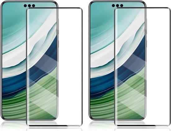 Screenz® - Screenprotector geschikt voor Huawei Mate 60 Pro - Tempered glass Screen protector geschikt voor Huawei Mate 60 Pro - Beschermglas - Glasplaatje - 2 stuks