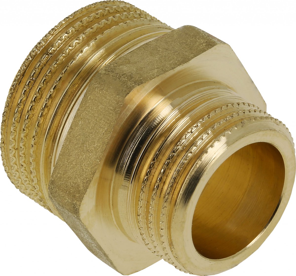 Bonfix messing verloopnippel - 1 x 3/4 Buitendraad