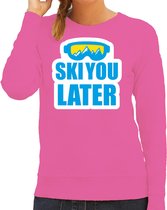 Bellatio Decorations Pull/pull de ski après-ski pour femme - Ski You Later - Rose - Sports d'hiver - Ski XS