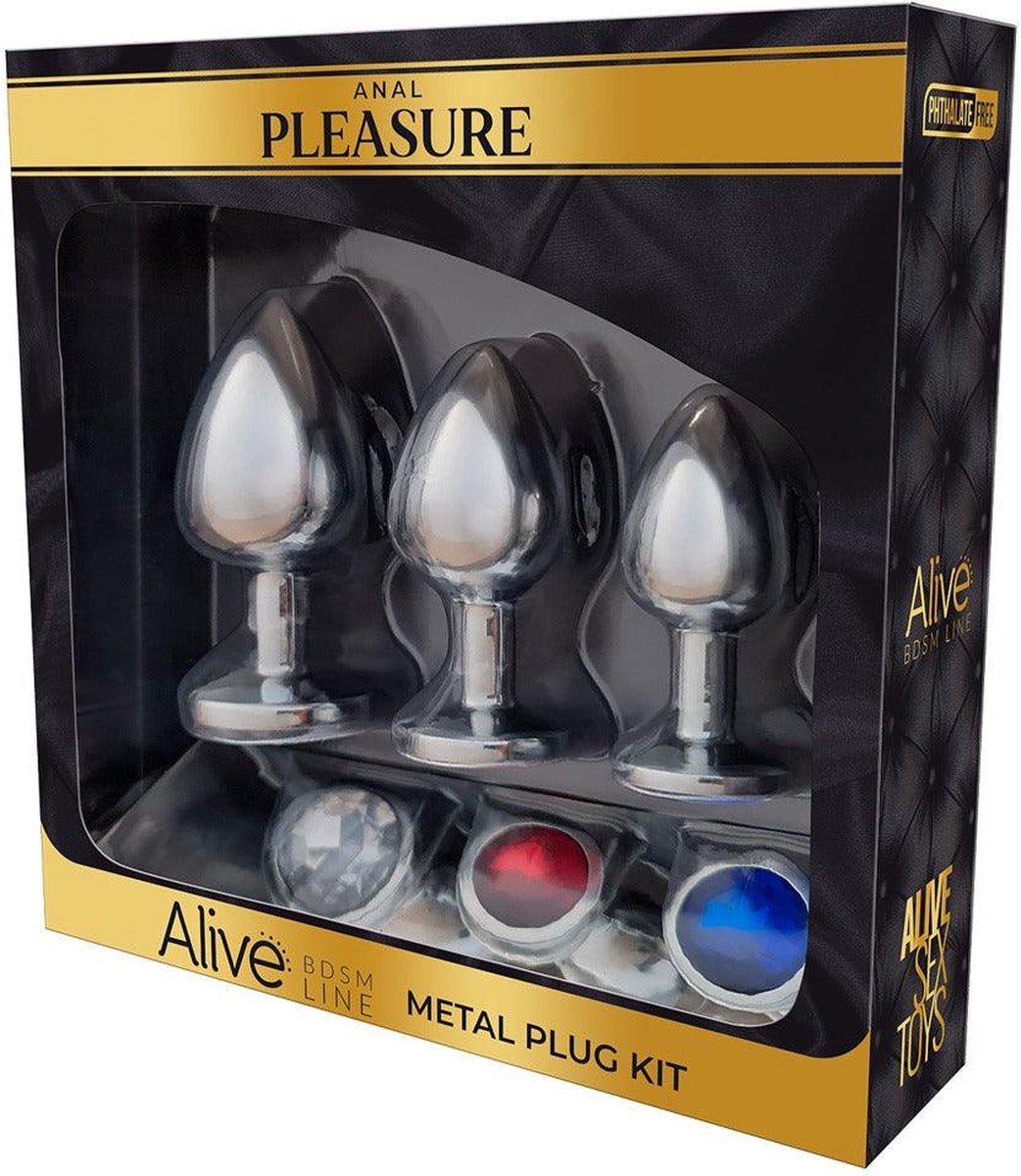 Goedkoopste Bdsm Anal metal plug kit
