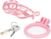 The Feminizer - Chastity cage - Penis kooi - Kuisheidsgordel - Pink/Large