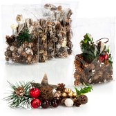 Christmas decoration in a bag with cones, bark and berries - Christmas decoration - Handicraft set - Table decoration - Advent wreath - Christmas decoration