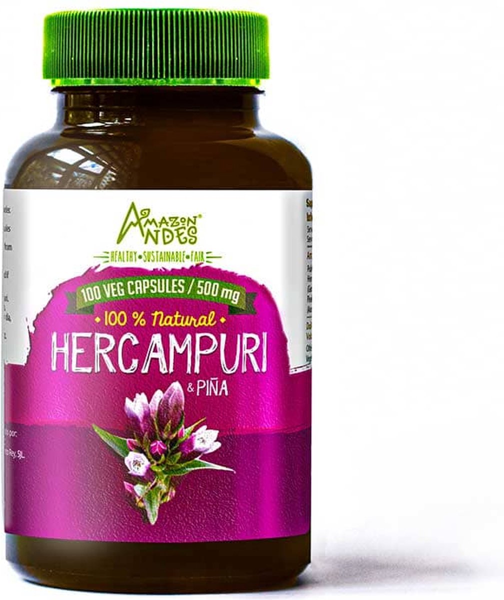 Goedkoopste Amazon Andes Hercampuri met Ananas - Krachtige Detox voor een Platte Buik - Helpt Effectief bij Gewichtsverlies - Natuurlijke Ondersteuning- 100 Capsules-500mg