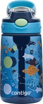 Contigo Kids' Easy-Clean AUTOSPOUT rietjeswaterfles; BPA-vrije, robuuste waterfles; 100% lekvrij; eenvoudig schoon te maken; ideaal voor crèche, peuterschool, school en sport; 420 ml | Blueberry Cosmos
