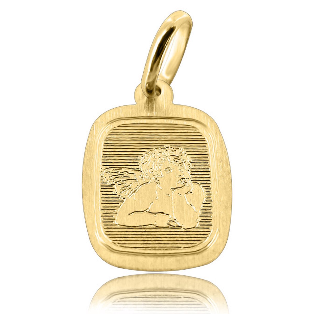 Juwelier Zwartevalk 14 karaat gouden hanger met engel - 14.801.151