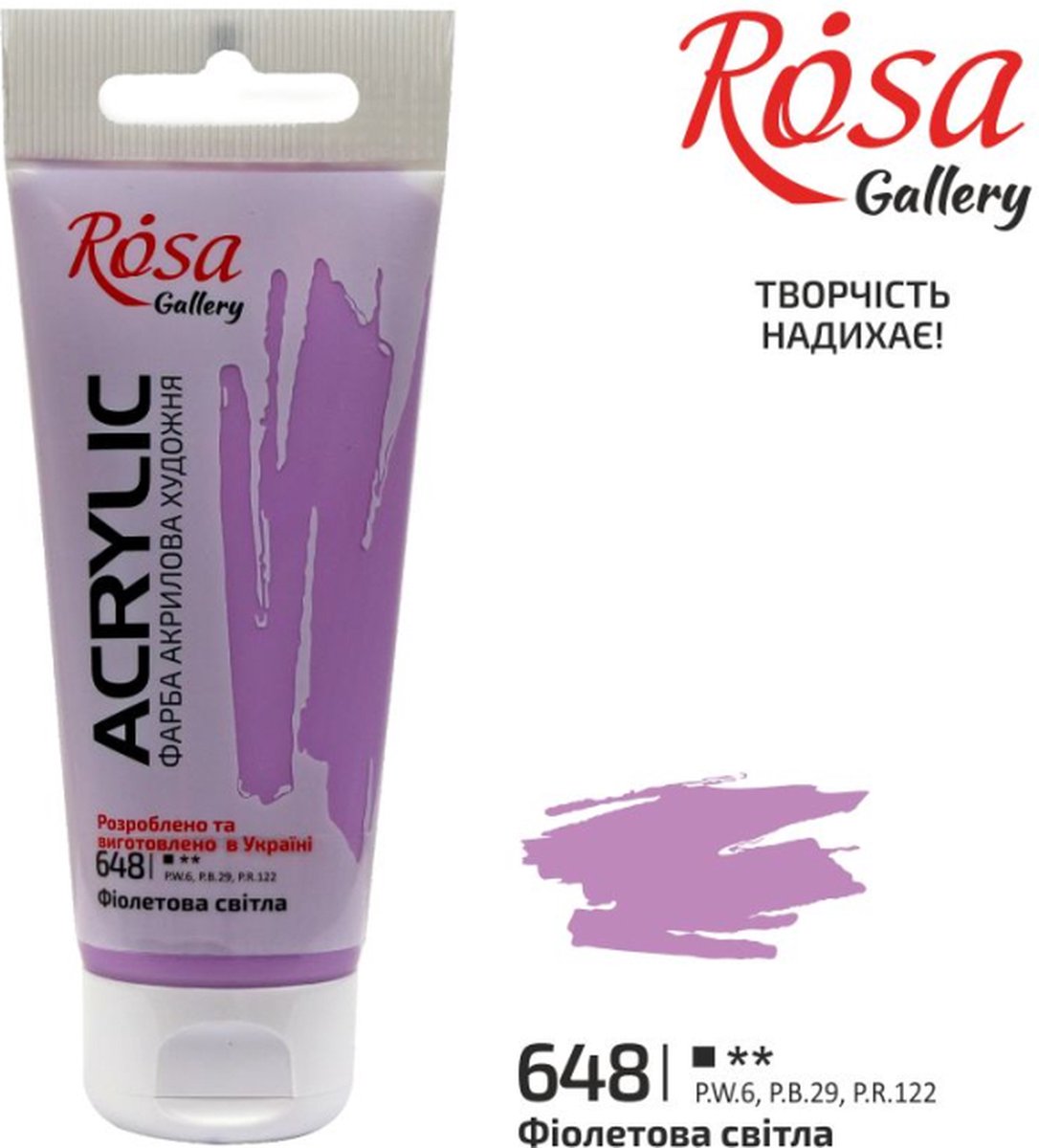 Rosa Gallery Acrylverf 60 ml 648 Violet Light