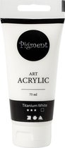 Acrylverf - Titanium White - Transparant - Pigment Art - 75 ml
