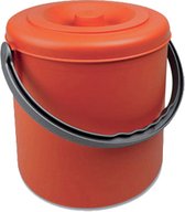 Poubelle - ' Eureka' - tri sélectif - 10 litres - couvercle - verrouillable - orange - poignée