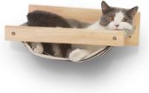 Trend24 - Katten klimmuur - Hangmat kat - Kattenhangmat - Kattentrap - Klimmuur kat - Katten klim wand - Katten wandmeubel - 40 x 35 cm - Hout - Katoen - Sisal