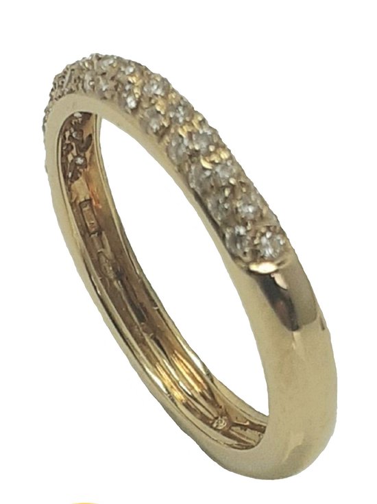 Ring - or jaune - 14 kt - diamant - Joaillier Verlinden