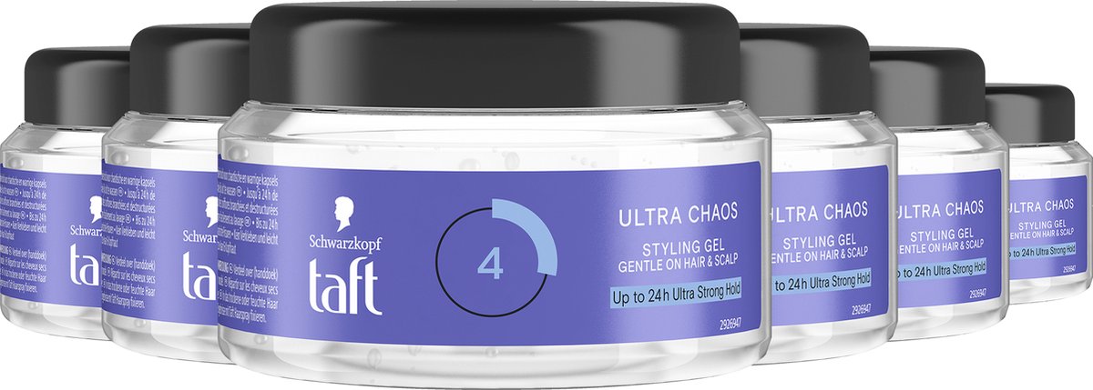 Taft Ultra Classic Chaos Styling Gel - 6x 250ml - voordeelverpakking