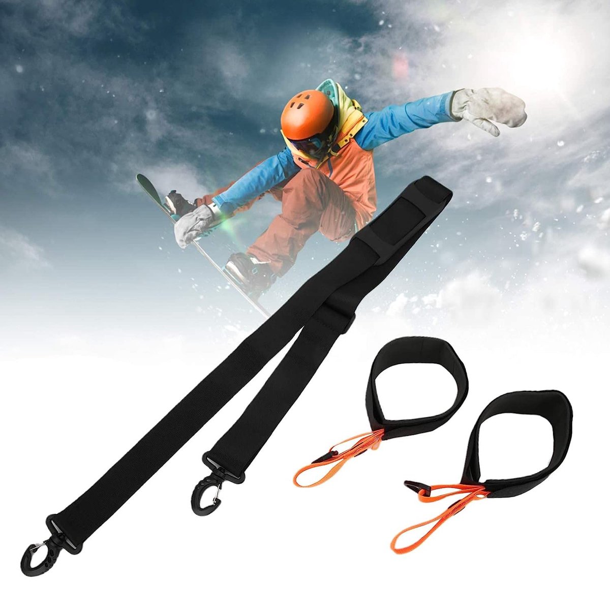 Sangle Baton De Ski, Bandoulière De Ski Réglable Rembourrées Sangle