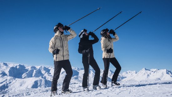 Bâtons De Ski Slokki Avec Réservoir Intégré - 110 Cm - Boisson à Portée De Main Sur Les Pistess