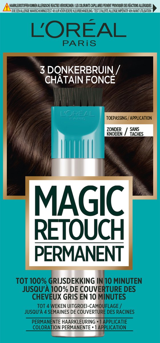 Spray teinture cheveux homme The Shave Factory Magic Retouch Châtain foncé  - 8682035082620