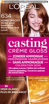 L'Oréal Paris Casting Crème Gloss Donker Goud Koperblond 634 - Semi-permanente Haarkleuring Zonder Ammoniak