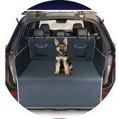 Kofferbakbescherming voor hond - Universele Antislip Autolaars Hondendeken met Zijbescherming en Bumperbescherming, Waterdicht en Aangroeiwerende, Gemakkelijk Schoon te Maken (Grijs)