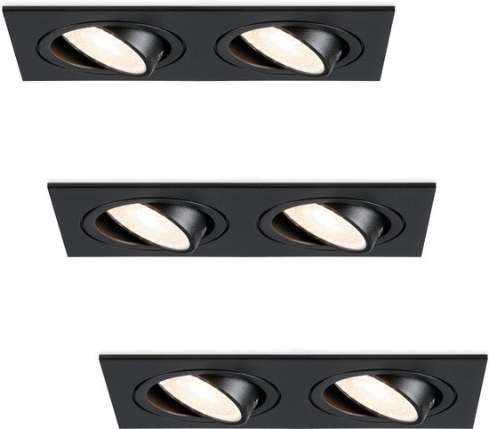 V-tac Badkamer inbouwspots Wit rond | 3W warm wit | Set van 6 stuks