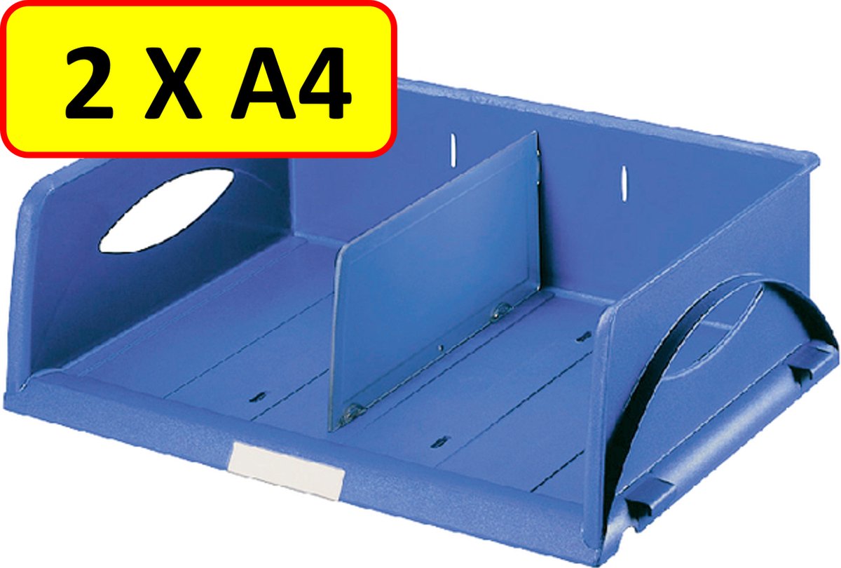 2 x Opbergbak Leitz Sorty - Landscape - A4 Maxi - blauw
