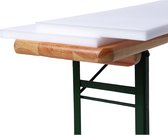 Lot De 2 Coussins Bancs De Bière XL 220x25x3 Cm – Rembourrés Imperméables Noir, Lavables Avec Velcro Antidérapant Pour Tente Fête