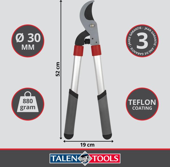 Talen Tools - Takkenschaar – Voorbijsnijdend – Premium – 53 cm | bol