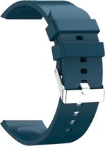 Kiraal - Siliconen horlogebandje - 22mm - Blauw - Geschikt Voor Fit 4 - Fit 5 - Fit 10- Luxe Siliconen Smartwatch Bandje - Stijlvol Horlogebandje