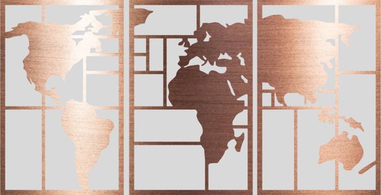 Wereldkaart wanddecoratie | Behang, schilderijen & posters