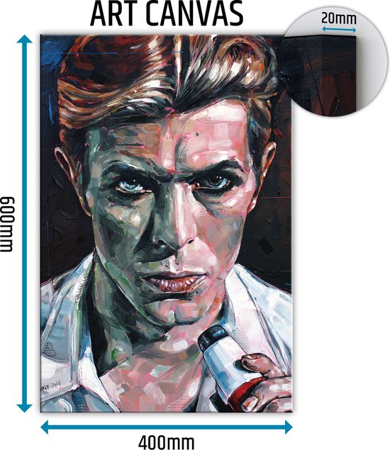 David Bowie 03 canvas schilderij 40x60 cm