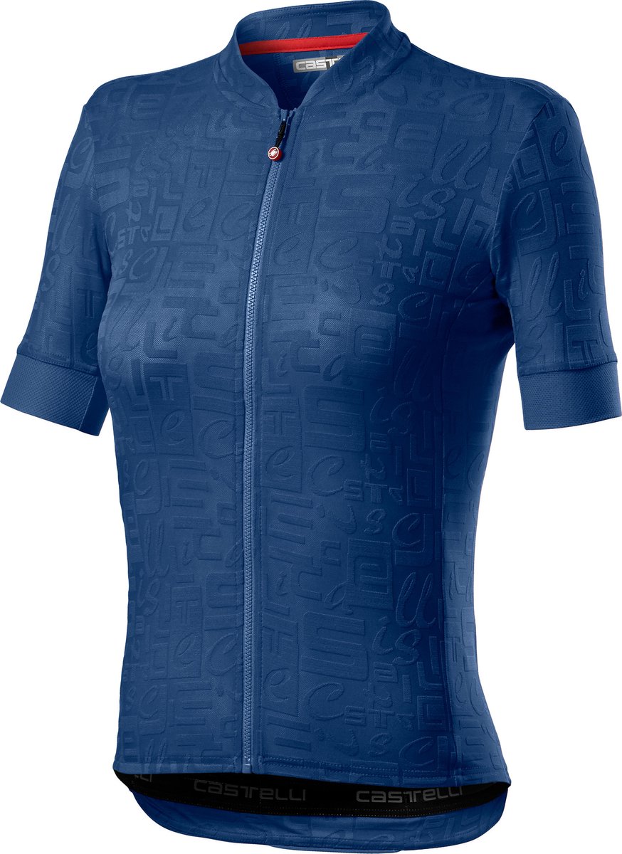 Castelli Fietsshirt korte mouwen Dames Blauw  - PROMESSA JACQUARD JERSEY AGATE BLUE -  XL