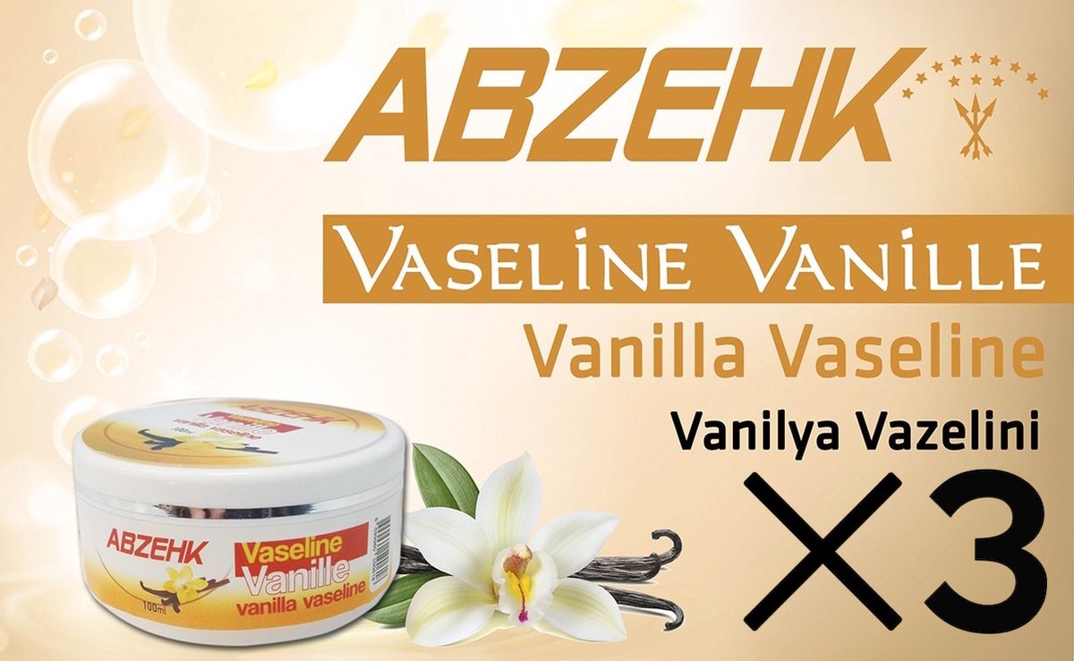 Abzehk Vaseline Vanille 100ml - 3 stuks