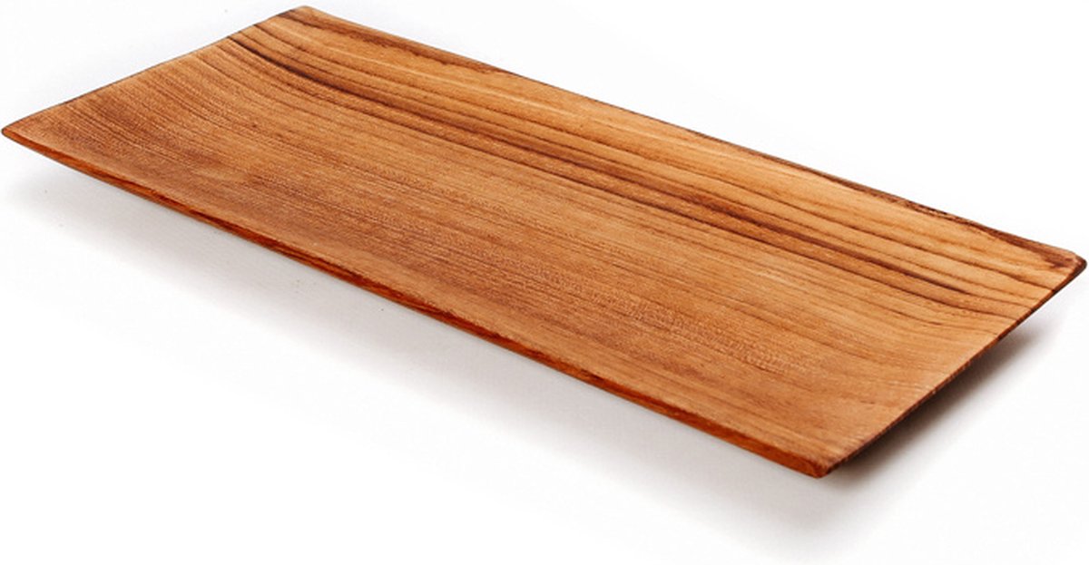 Sushi bord - Rechthoekig Teakhouten Bord – Stijlvol & Multifunctioneel (27,5 x 11,5 cm)