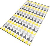 Outdoor tapijt Sari Triangle grijs en geel, 180 x 280 cm