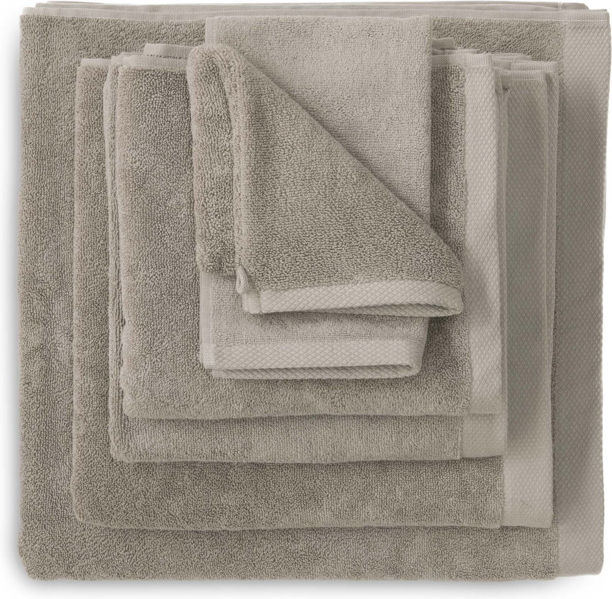 Heckett & Lane 3 stuks Handdoek 50 cm x 100 cm Taupe