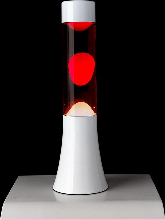 Lavalamp - Rood & Wit - 31 cm - Lava Lamp - Lavalampen
