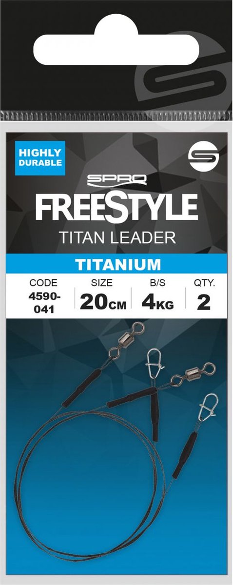 Spro Freestyle Titan Titanium Leader 30cm 0,24mm/4kg - Roofvis Onderlijn van Spro — afbeelding 2