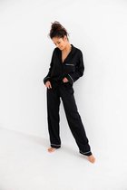 Pyjama set met lange mouwen en broek XL - Sensis - Zwart