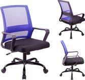 Verstelbare hoofdsteun bureaustoel Ergonomische Mesh Swivel stoel bureaustoel lumbaalsteun Hoogte verstelbaar 360 ° Swivel Rocking functie Mesh rugleuning stoel geschikt voor thuiskantoor