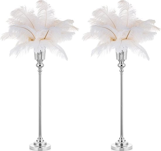 Sziqiqi 49cm Gouden Vaas Voor Bruiloft Middelpunt Tafels, 2 Stuks Kristal Metalen Bloemstandaard Tafel Decoratief Middelpunt Voor Feest Verjaardag Ceremonie Feest Verjaardag Evenement Receptie Tafels
