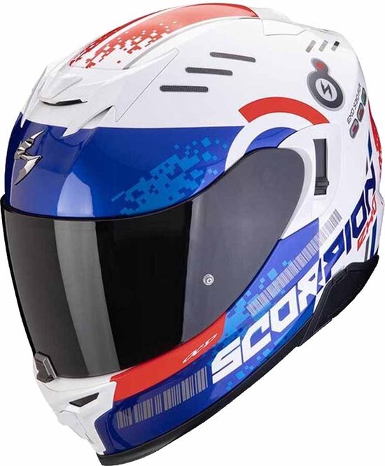 Scorpion Exo 520 Evo Air Titan White-Blue-Red XL - Maat XL - Helm