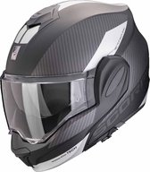 Scorpion EXO-TECH EVO TEAM Matt Black-Silver - Maat XL - Integraal helm - Scooter helm - Motorhelm - Zwart