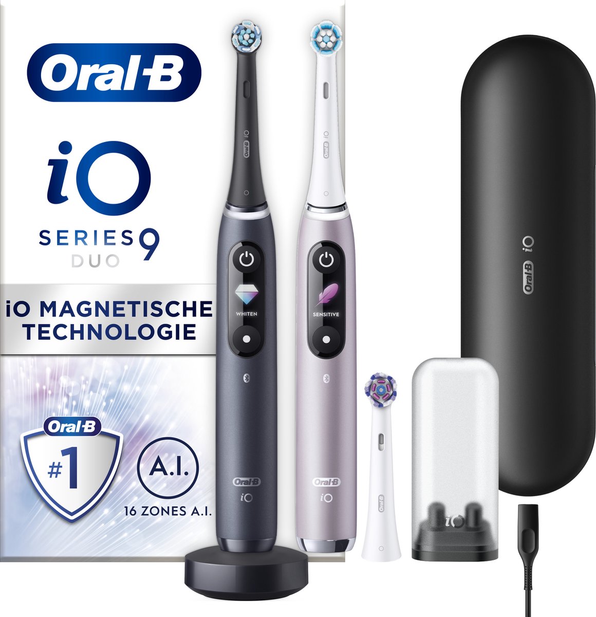 Oral-B Special Edition iO - 9 - Roze en Zwart - Elektrische Tandenborstel - Duopack - Oral B