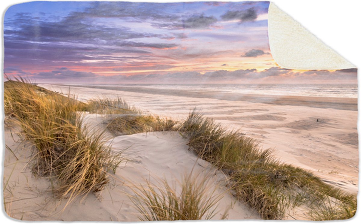 Fleecedeken Ameland, FD2023608, 96x146cm, Polyester Sherpa, deken met print