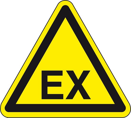 Waarschuwingsbord EX explosiegevaar - kunststof 200 mm | bol