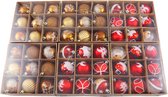 Kerstballen - 54 Delige Set - Kerstversiering - Oranje, Goud, Rood en Wit - Verschillende Afwerkingen - Kerstboom Kerstballen - Voor in de kerstboom