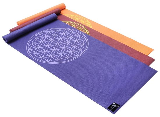 Yogistar Yogamat basic Flower of Life violet van YOGISTAR — afbeelding 2